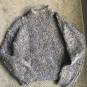 Monk and Lou grey mock turtleneck
